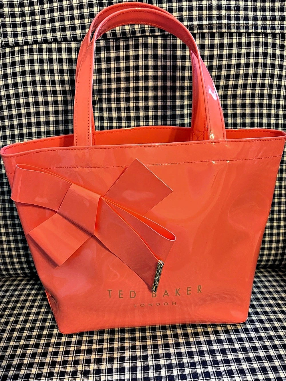 Ted Baker Nikicon Knot Bow Small Icon Tote Bag Orange